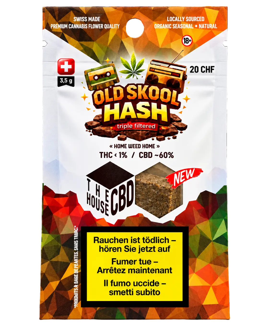 Sachet Old Skool Hash triple filtré